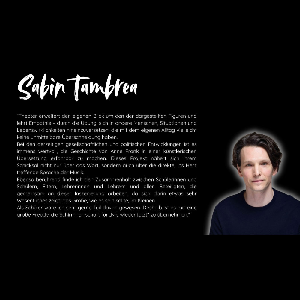 Unser Schirmherr: Sabin Tambrea