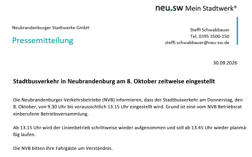 NVB Mitteilung300926